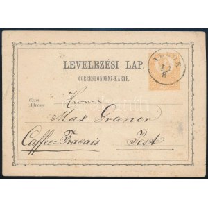 1873 2kr díjjegyes levelezőlap / PS-card ILLOK - Pest