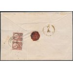 1873 Réznyomat 4 x 5kr levélen / 4 x Mi 10 on cover PÉCS / FÜNFKIRCHEN - Oroszló