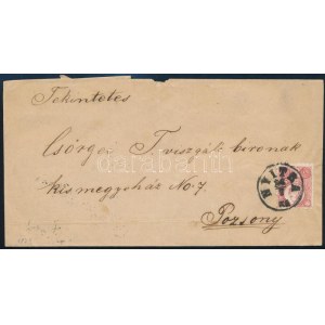 1874 5kr levélen / on cover NYITRA - Pozsony