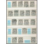 1874 53 db Távírda 1Ft összeállítás 2 berakólapon fogazat és színváltozatokkal (250.000+) / 53 x Mi T 15...