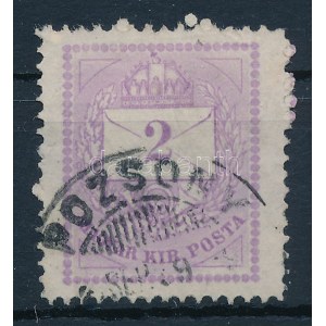 1874 2kr durva gyöngyjavítással (ex Lovász) / with retouche
