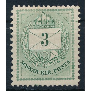 1874 3kr 13 : 11 1/2 fogazás (30.000)