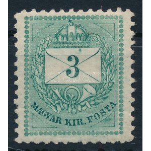 1874 3kr 11 1/2-es fogazás (14.000)