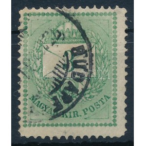 1874 3kr durva gyöngyjavítással (ex Lovász) / with retouche