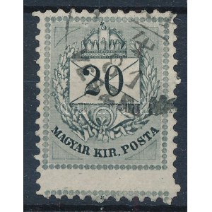 1874 20kr 11 1/2 fogazással, látványosan magasabbra fogazva (14.000) ...