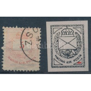 1881 5kr jobb alsó háromszögnél vésetjavítás (ex Visnya) / Mi 23 with retouche