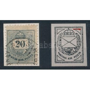 1881 20kr jobb felső háromszögnél vésetjavítás (ex Visnya) / Mi 25 with retouche