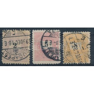 1899 2kr, 5kr, 8kr 11 1/2 fogazás / perforation (17.000)