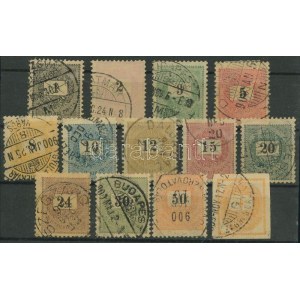 1899 12 db bélyeg és 1 Hírlapbélyeg (45.500)