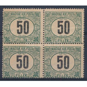 1905 Zöldportó 50f B négyestömb / Mi P 16 B block of 4