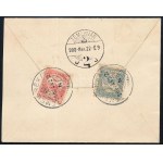 1900 Ajánlott expressz levél 4 db Turul bélyeggel / Registered express cover with 65f franking TEMES-RÉKÁS...
