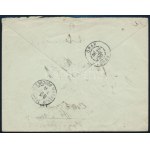 1900 Dekoratív levél Turul bélyegekkel Algériába / Cover to Algeria FIUME - ORAN