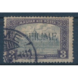 Fiume 1918 Parlament 3K / Mi 23 MP II. Signed: Bodor