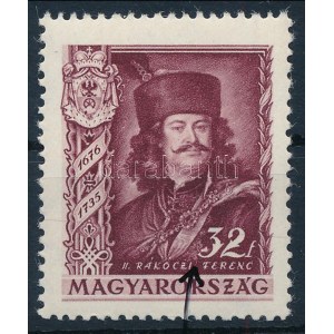 1935 II. Rákóczi Ferenc 32f lemezhibával / Mi 520 with plate variety