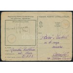1944 Rajzos tábori posta levelezőlap / Field postcard with drawing