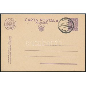 Székelyudvarhely 1944 3Lei román díjjegyes levelezőlap Északerdély 1P / SZÉKELYUDVARHELY / Románia felülnyomással ...