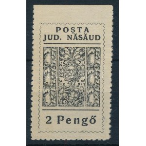 Naszód 1945 2P felül vágott / imperforate above. Signed: Bodor