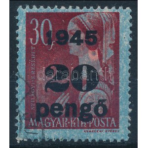 1945 Kisegítő 20P/30f poloskával / Mi 816 with plate flaw