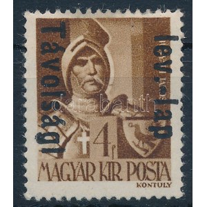 1946 Betűs Távolsági lev-lap./4f elcsúszott felülnyomással / Mi 873 with shifted overprint