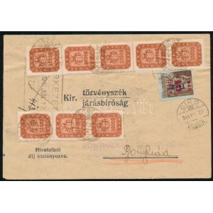 1946.03.05-én feladott Kézbesítési bizonyítvány, amelyet 1946.06.28-án továbbküldtek 240.000 Milpengő bérmentesítéssel ...