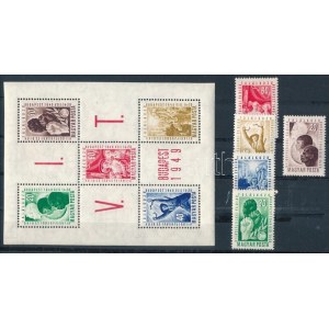 1949 VIT sor és blokk (8.500) / Mi 1048+1052 + block 16