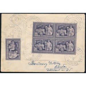1949 Bélyegnap kisív és bélyeg FDC-n (22.000) / Mi 1065 stamp and mini sheet on FDC
