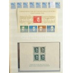 Németország 1960 előtti kis tétel 8 lapos A4-es berakóban, benne több száz bélyeg és 2 blokk. / Germany lot pre-1960...