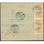 1913 Csomagszállító 8 db bélyeggel / Parcel card