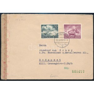 1943 Cenzúrázott levél Budapestre / Censored cover to Hungary