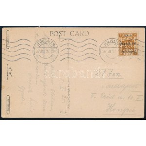 1927 Képeslap Jeruzsálemből Budapestre / Postcard from Jerusalem to Budapest