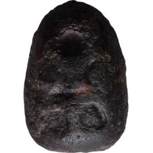Čína - dynastie Čou, 12.-3. století př.Kr., Bronzová mušle kauri - nápis 1/2 Liangu, Hart.1.4,