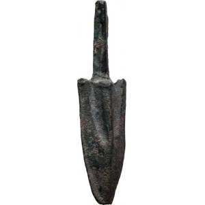 Čína - dynastie Čou, 12.-3. století př.Kr., Peníz šipka, podobný jako K.1/13, 47x12x8 mm, 7.610g,