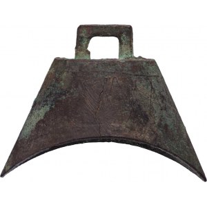 Čína - dynastie Čou, 12.-3. století př.Kr., Peníz zvonek Čung čchien, jako K.4/2, méně zdobený,
