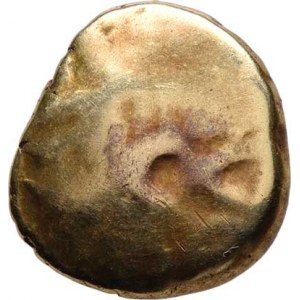 Galie - Keltové - Nervi, 2. - 1.stol. př.Kr., Statér, stylizovaný kůň zprava, dole loukoťové kolo /