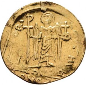 Byzanc, Justinianus I., 527 - 565, Solidus, D.N.IVSTINIANVS.P.P.AVG., portrét zpředu