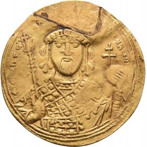 Byzanc, Michael VII. Ducas, 1071 - 1078, Histameon nomisma, Poprsí Krista zpředu, opis / stoj.