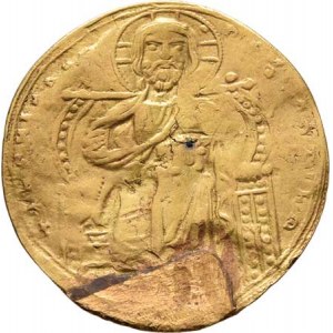 Byzanc, Michael VII. Ducas, 1071 - 1078, Histameon nomisma, Poprsí Krista zpředu, opis / stoj.