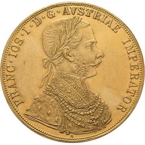 František Josef I., 1848 - 1916, 4 Dukát 1871 A (pouze 19.000 ks), 13.936g, nep.hr.,