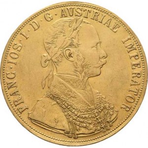 František Josef I., 1848 - 1916, 4 Dukát 1881 (pouze 35.000 ks), 13.555g, nep.hr.,