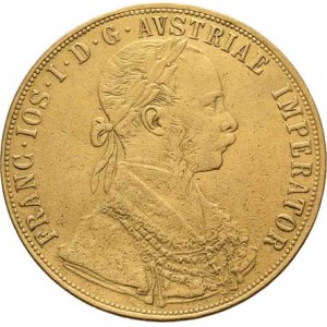 František Josef I., 1848 - 1916, 4 Dukát 1882 (pouze 29.000 ks), 13.598g, nep.hr.,