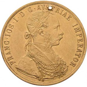 František Josef I., 1848 - 1916, 4 Dukát 1905, 13.902g, malá dírka pro korunkový
