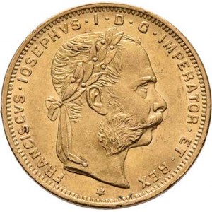 František Josef I., 1848 - 1916, 8 Zlatník 1890 (pouze 43.000 ks), 6.440g, dr.hr.,