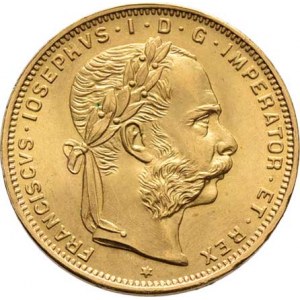 František Josef I., 1848 - 1916, 8 Zlatník 1892 - novoražba, 6.446g, hrana, nep.rysky