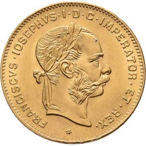 František Josef I., 1848 - 1916, 4 Zlatník 1892 - novoražba, 3.221g, nep.hr.ražbou