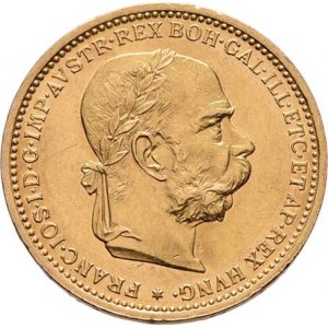 František Josef I., 1848 - 1916, 20 Koruna 1895, 6.763g, nep.hr., nep.rysky, téměř