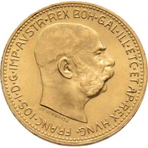 František Josef I., 1848 - 1916, 20 Koruna 1915 - novoražba, 6.758g, nep.hr.