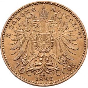 František Josef I., 1848 - 1916, 10 Koruna 1896, 3.376g, nep.hr., nep.rysky, pěkná