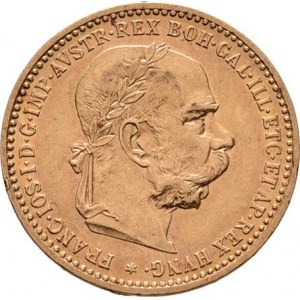 František Josef I., 1848 - 1916, 10 Koruna 1897, 3.375g, nep.hr., nep.rysky, pěkná