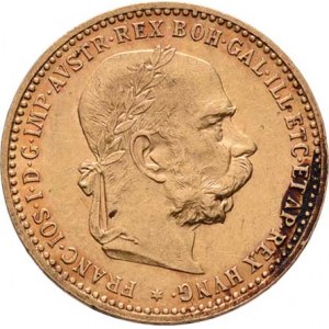 František Josef I., 1848 - 1916, 10 Koruna 1906, 3.380g, nep.hr., nep.rysky, skvrny,