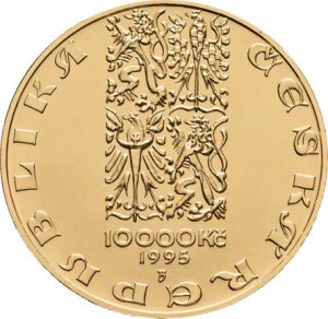 Česká republika, 1993 -, 10000 Koruna 1995 - české mince - Pražský groš, KM.21